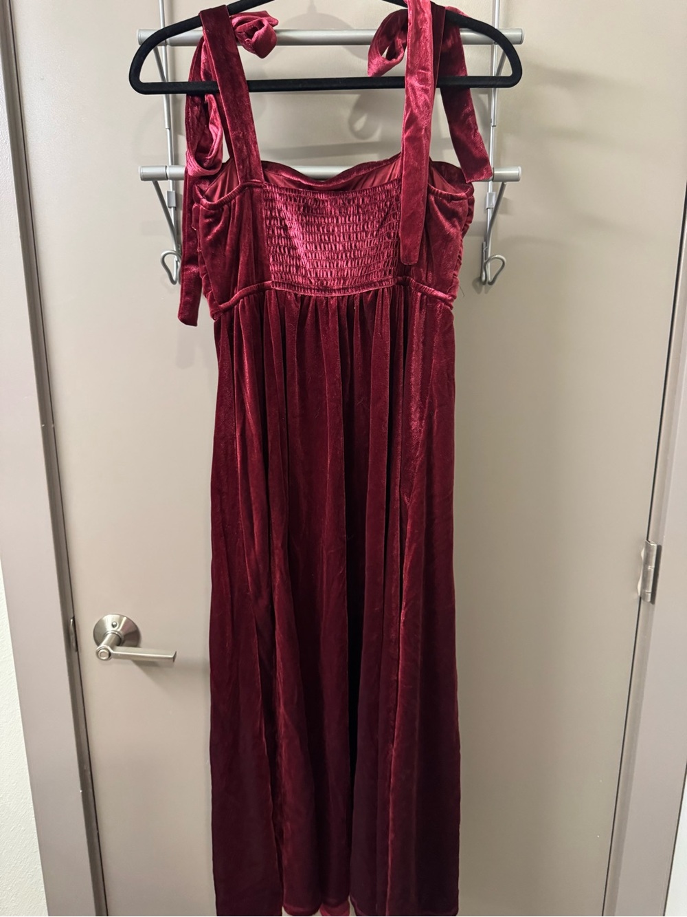 Dry Goods Velvet Tie Strap Dress - Picture 2 of 4